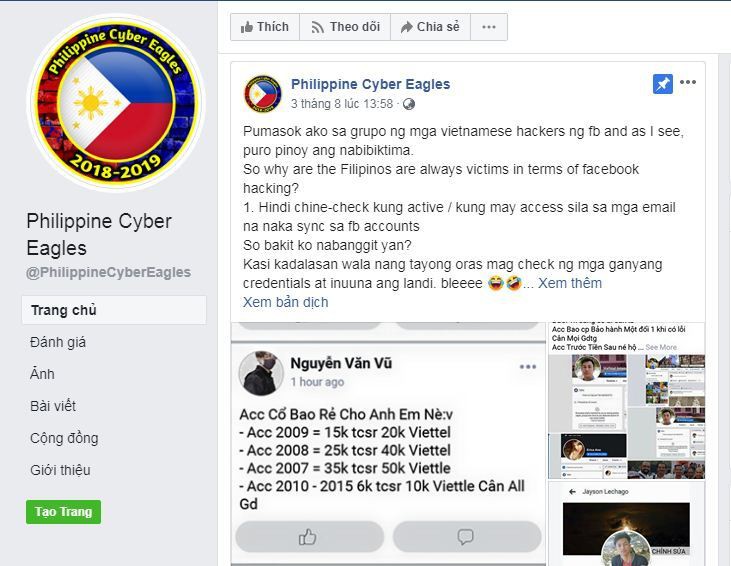 Hacker Phillippines tấn công web Việt Nam, trả đũa việc bị mất Facebook - Ảnh 1.