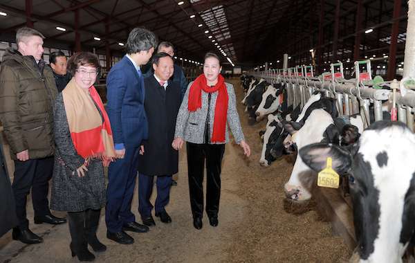 Chủ tịch quốc hội Nguyễn Thị Kim Ngân đến thăm trang trại TH tại Moscow, Liên Bang Nga