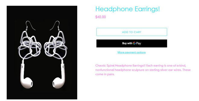 Internet thích thú với mẫu khuyên tai làm từ EarPods bị rối dây, có giá gần 1 triệu đồng - Ảnh 5.