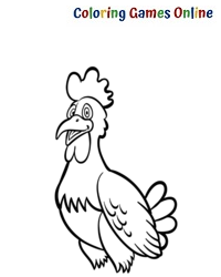 How to Draw a Cartoon Chicken: a Step-by-Step Guide for Children - Coloring Games Online